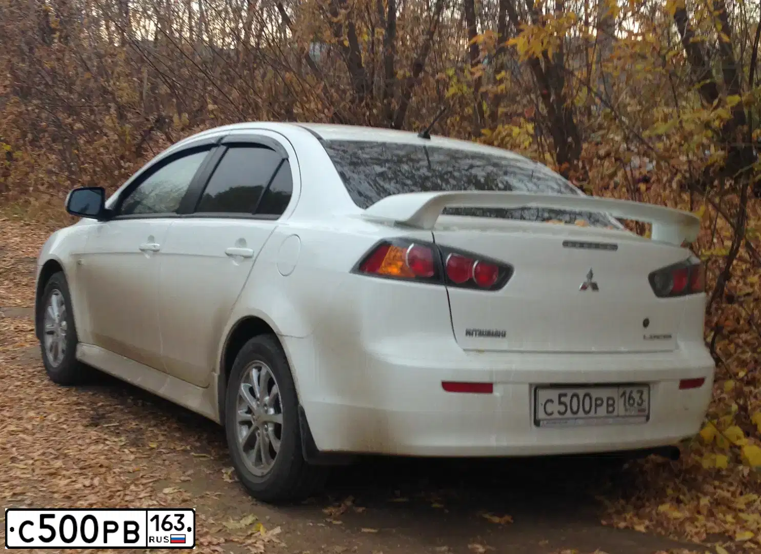 Фото автомобиля MITSUBISHI LANCER, 2012 — госномер С500РВ163. Цвет: Белый