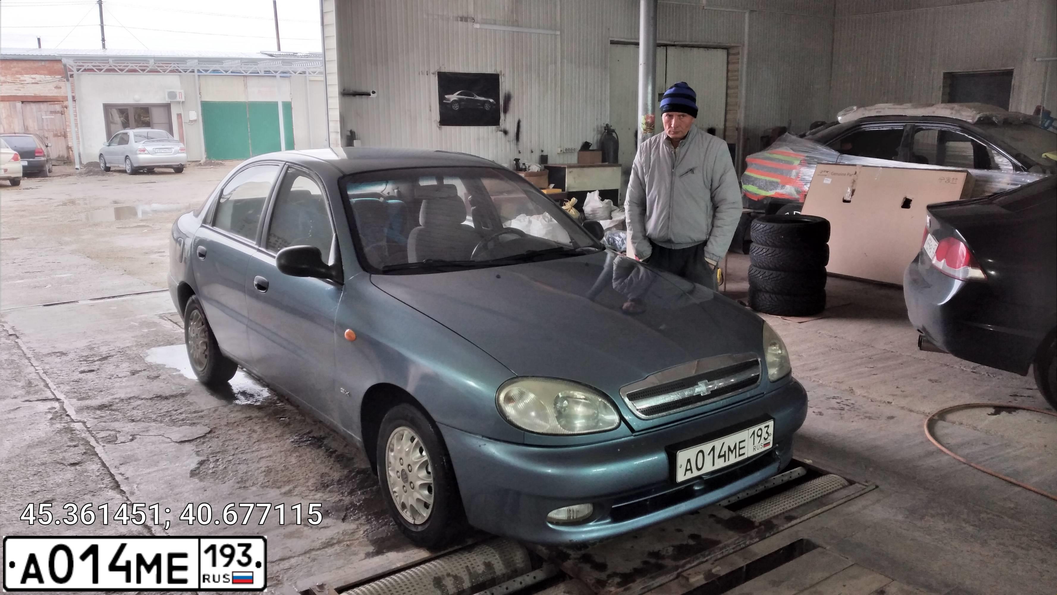 Фото автомобиля ZAZ LANOS, 2008 — госномер А014МЕ193. Цвет: СЕРЕБРИСТЫЙ