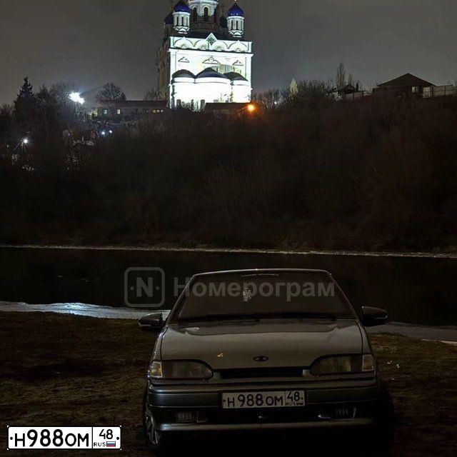 Фото автомобиля LADA 2114 SAMARA, 2011 — госномер Н988ОМ48. Цвет: СЕРО-ЗЕЛЕНЫЙ
