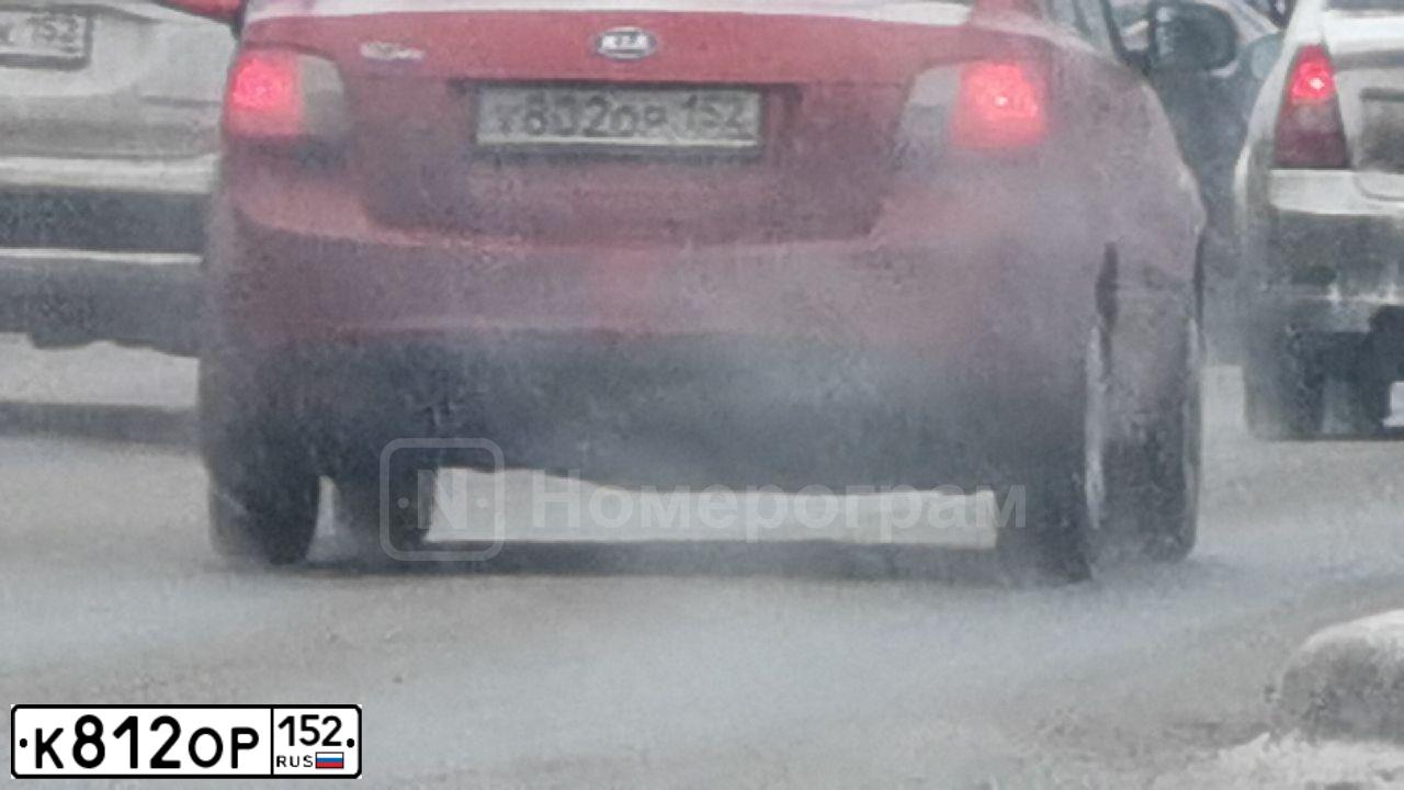 Фото автомобиля KIA RIO, 2012 — госномер У234МА152. Цвет: Красный
