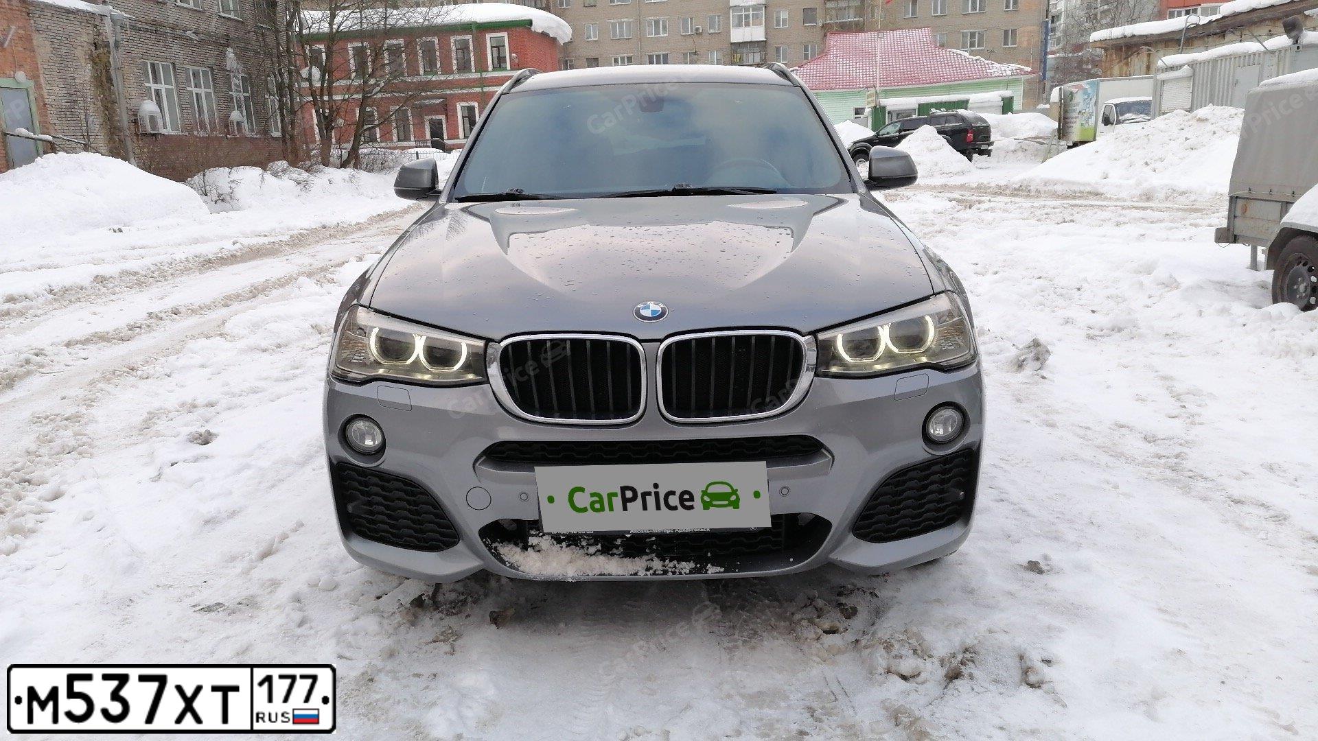 Фото автомобиля БМВ X3 XDRIVE 20I, 2014 — госномер О085ММ29. Цвет: СЕРЫЙ