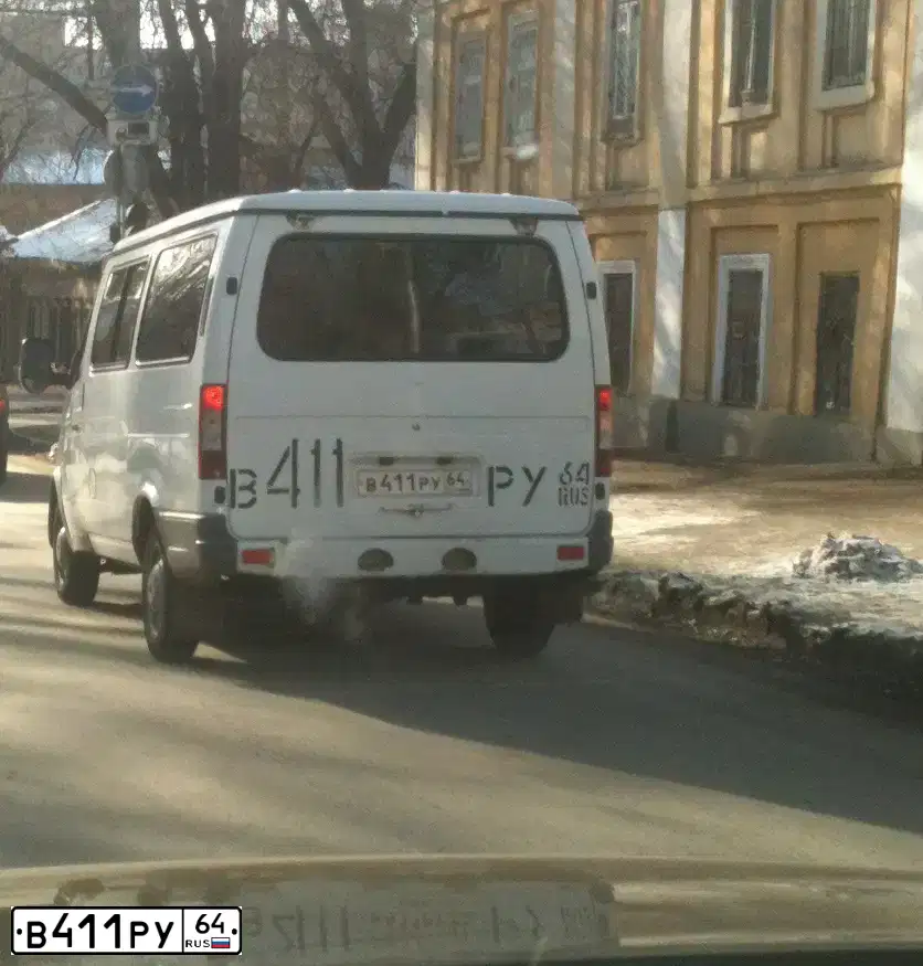 Фото автомобиля GAZ 2217 SOBOL, 2007 — госномер В411РУ64. Цвет: Белый