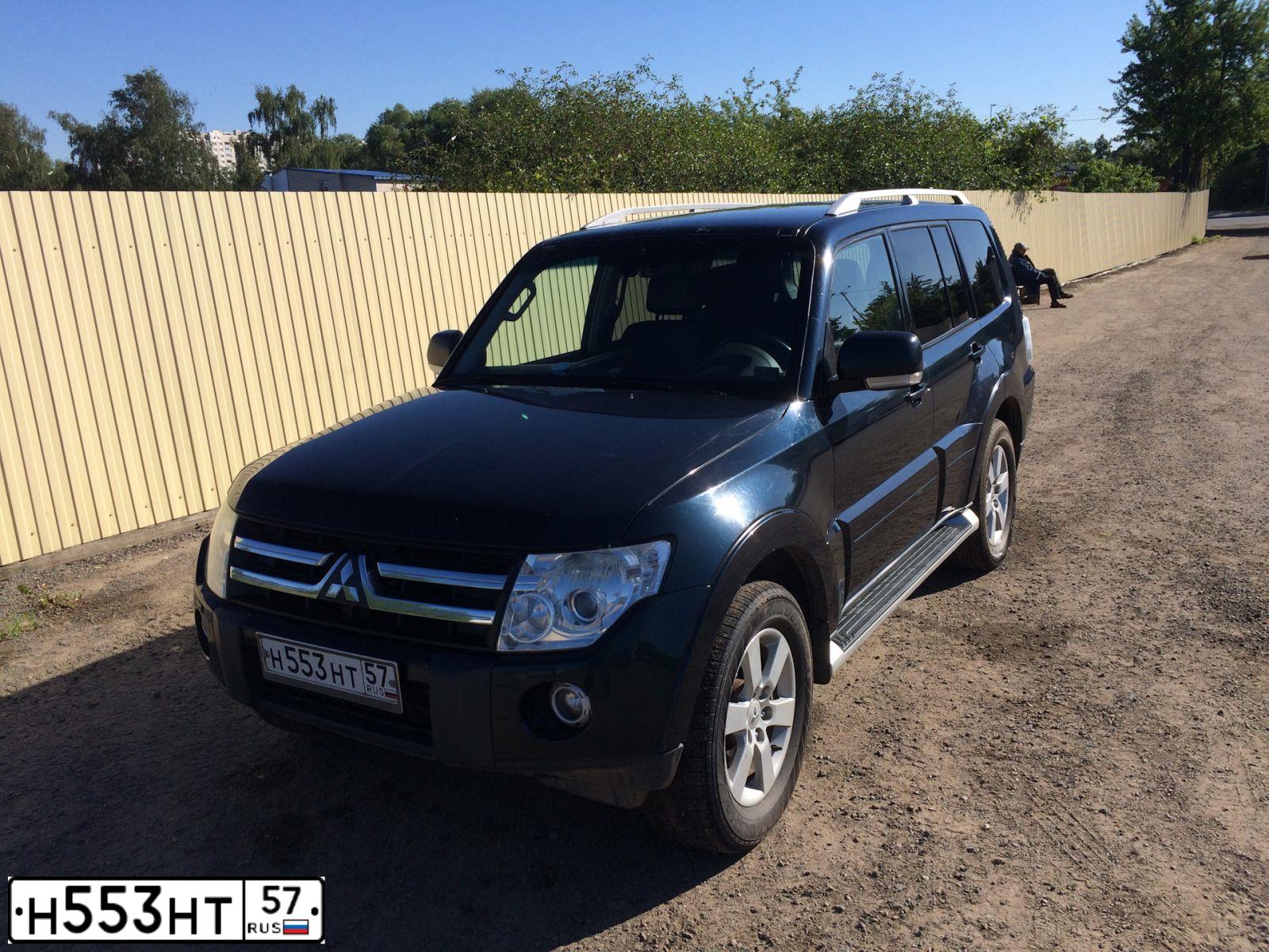 Фото автомобиля MITSUBISHI PAJERO, 2008 — госномер У388СР71. Цвет: ЗЕЛЕНЫЙ