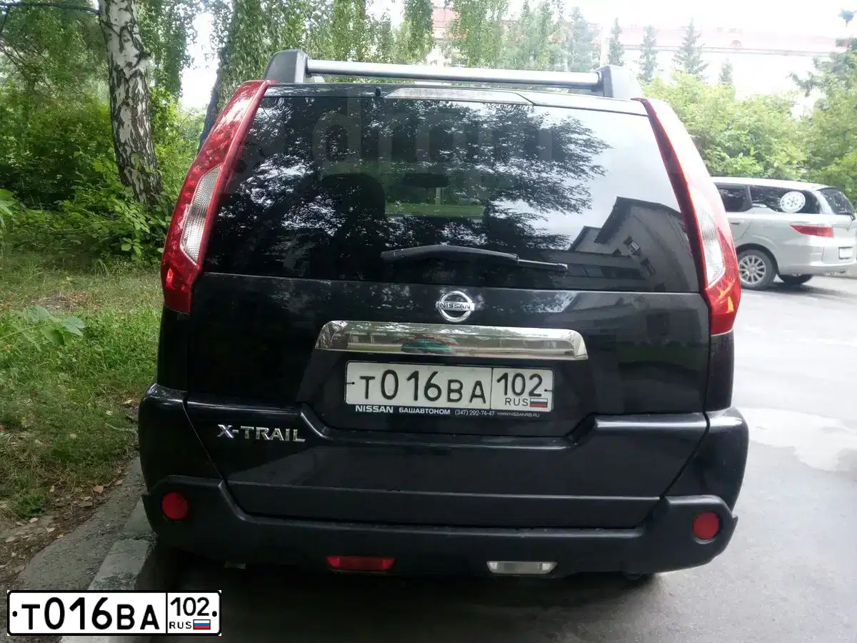 Фото автомобиля NISSAN X-TRAIL, 2011 — госномер Т016ВА102. Цвет: ЧЕРНЫЙ
