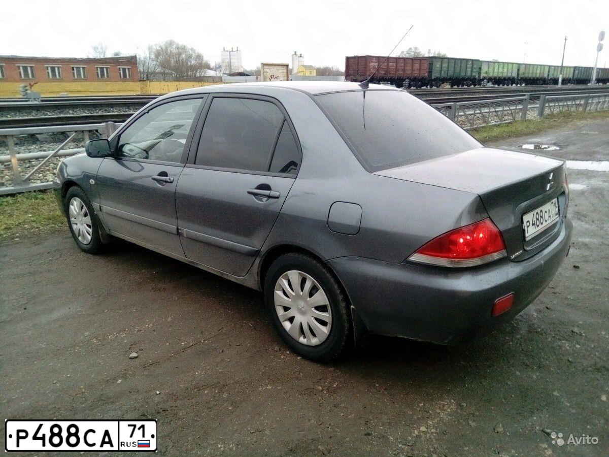 Фото автомобиля MITSUBISHI LANCER, 2006 — госномер Р488СА71. Цвет: СЕРЫЙ