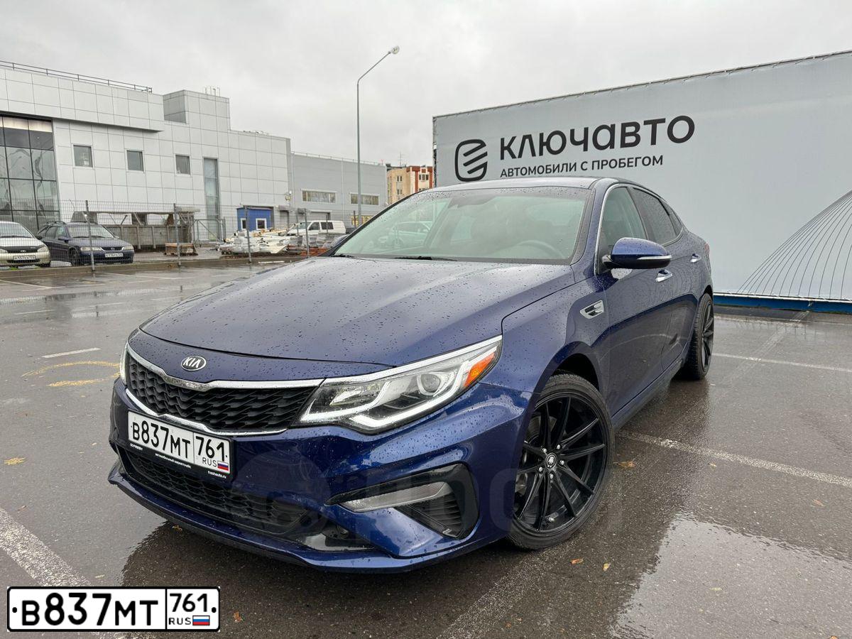 Фото автомобиля KIA OPTIMA, 2018 — госномер Е450ЕК181. Цвет: синий