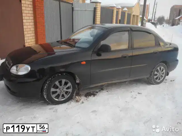 Фото автомобиля ZAZ LANOS, 2009 — госномер Р119УТ56. Цвет: ЧЕРНЫЙ