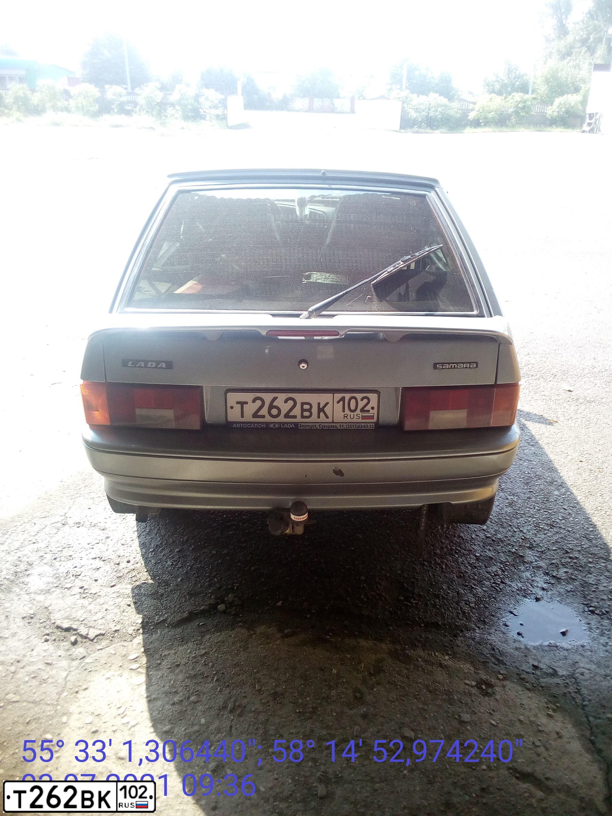 Фото автомобиля LADA 2114 SAMARA, 2011 — госномер Т262ВК102. Цвет: СРЕДНИЙ СЕРО-ЗЕЛЕНЫЙ МЕТ.