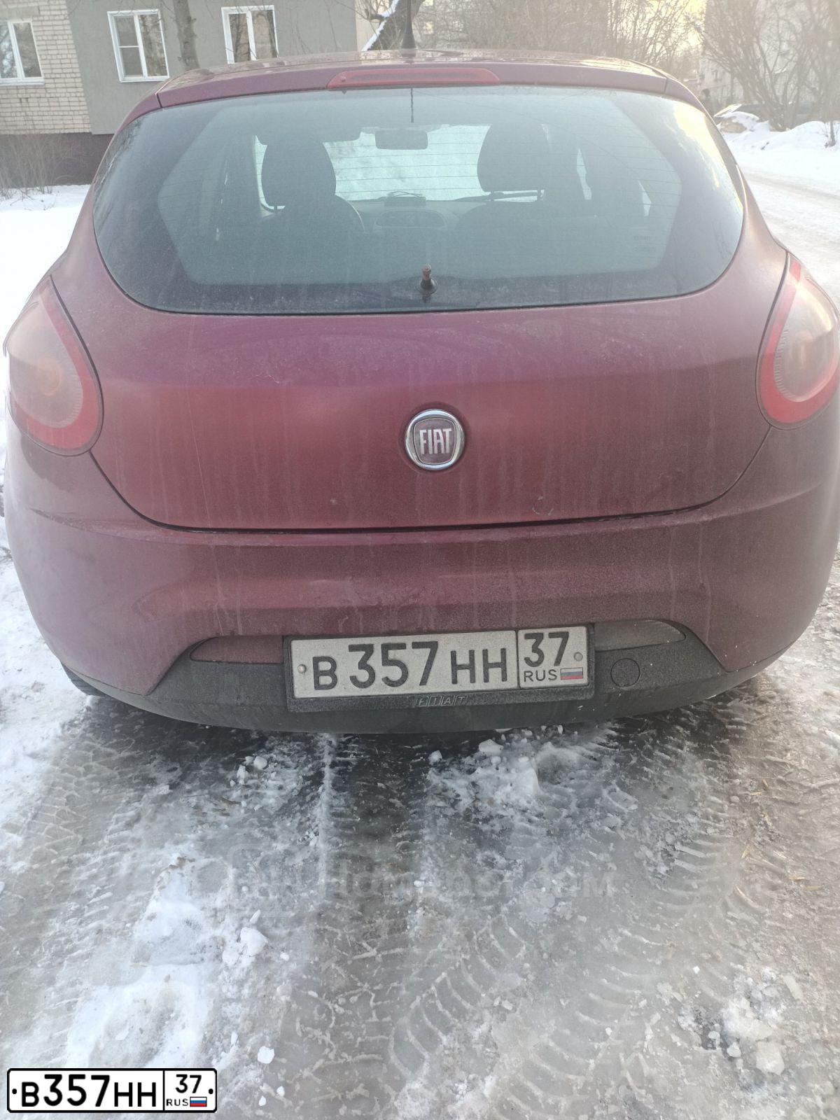 Фото автомобиля FIAT BRAVA / BRAVO, 2008 — госномер В357НН37. Цвет: ТЕМНО-КРАСНЫЙ