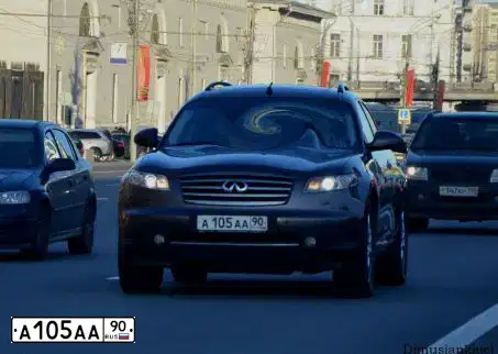 Фото автомобиля MERCEDES S-KLASSE, 2003 — госномер А105АА90. Цвет: ЧЕРНЫЙ