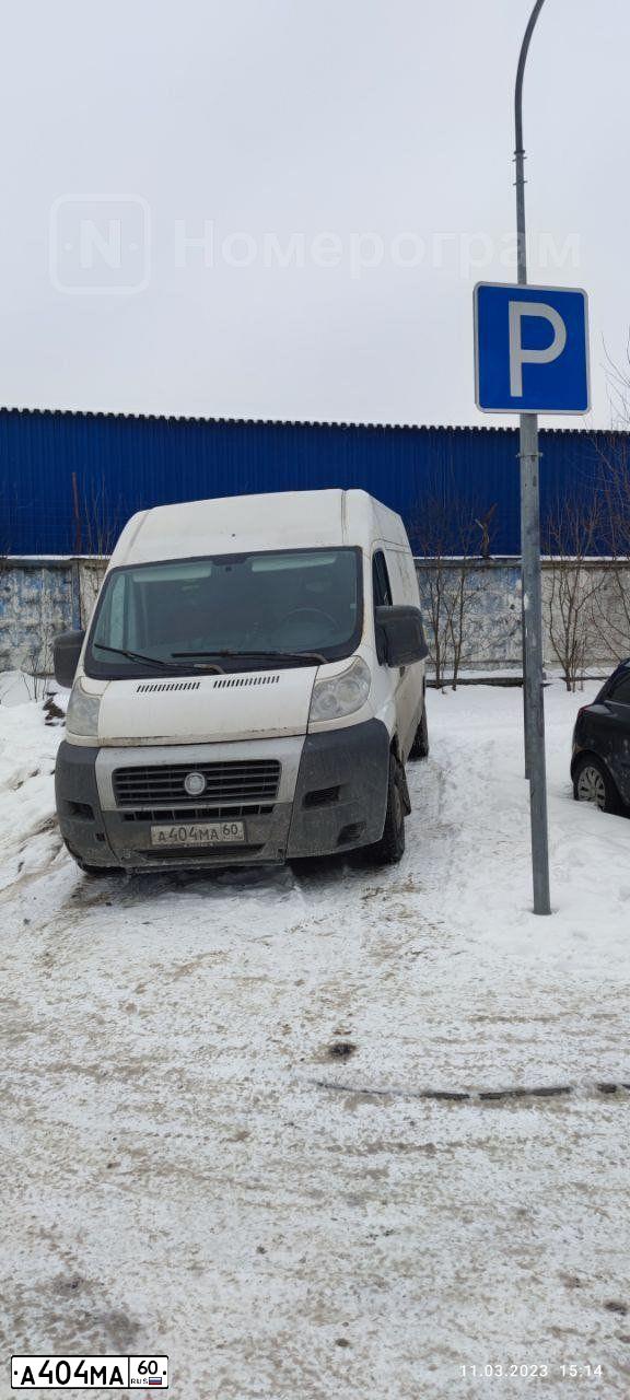 Фото автомобиля FIAT DUCATO, 2012 — госномер А404МА60. Цвет: Белый