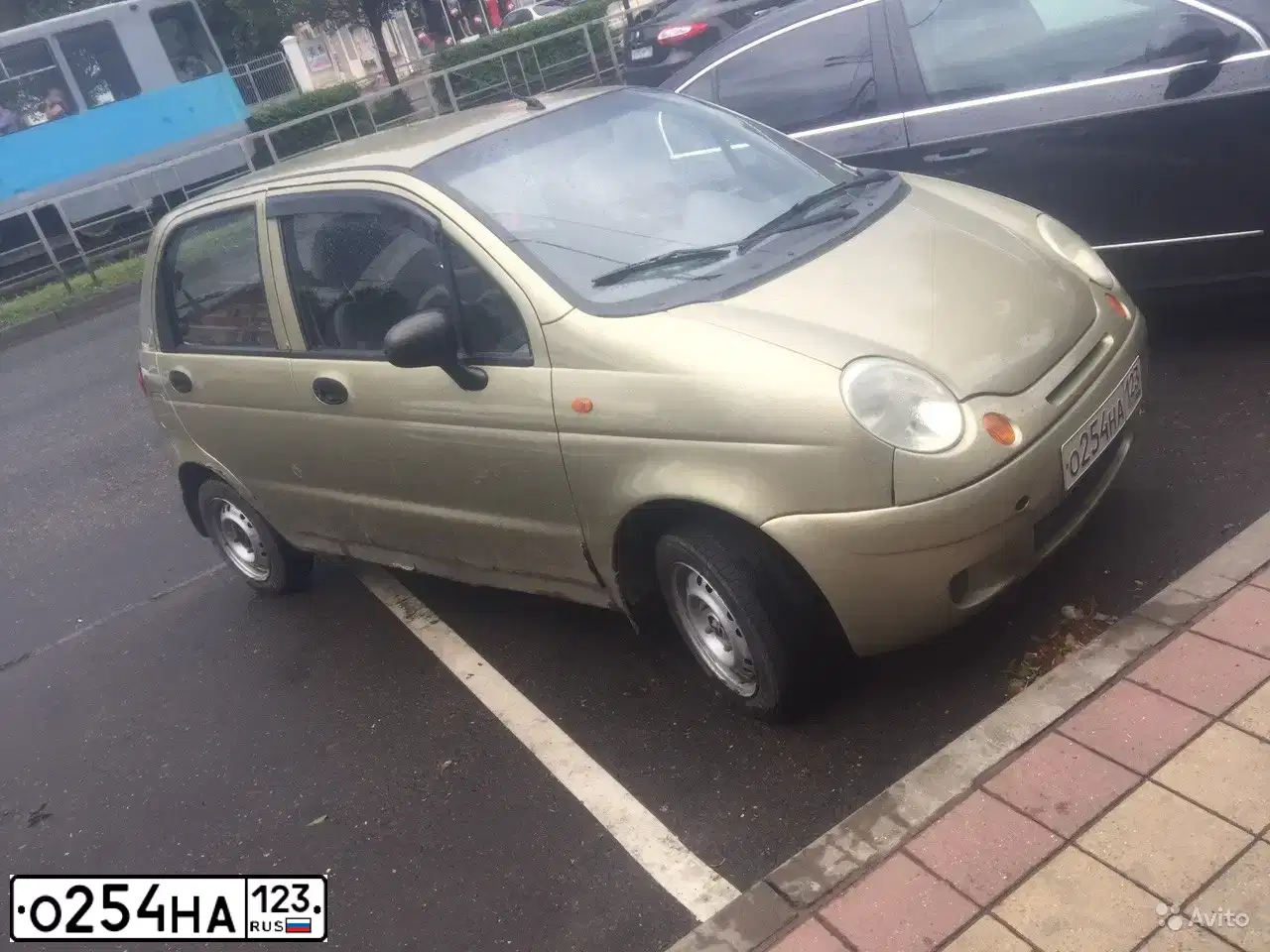 Фото автомобиля DAEWOO MATIZ, 2005 — госномер О254НА123. Цвет: ЖЕЛТЫЙ