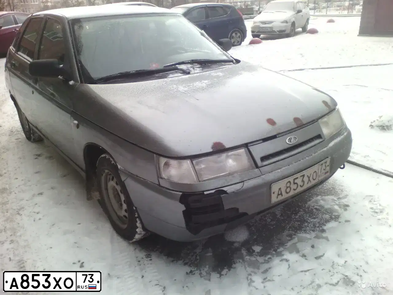 Фото автомобиля LADA 2112 LADA, 2005 — госномер А853ХО73. Цвет: СРЕДНИЙ СЕРО-ЗЕЛЕНЫЙ МЕТ