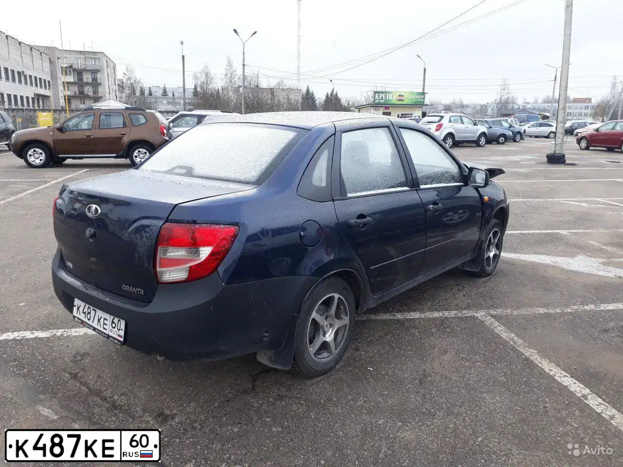 Фото автомобиля LADA 2190 GRANTA, 2013 — госномер К487КЕ60. Цвет: СИНИЙ