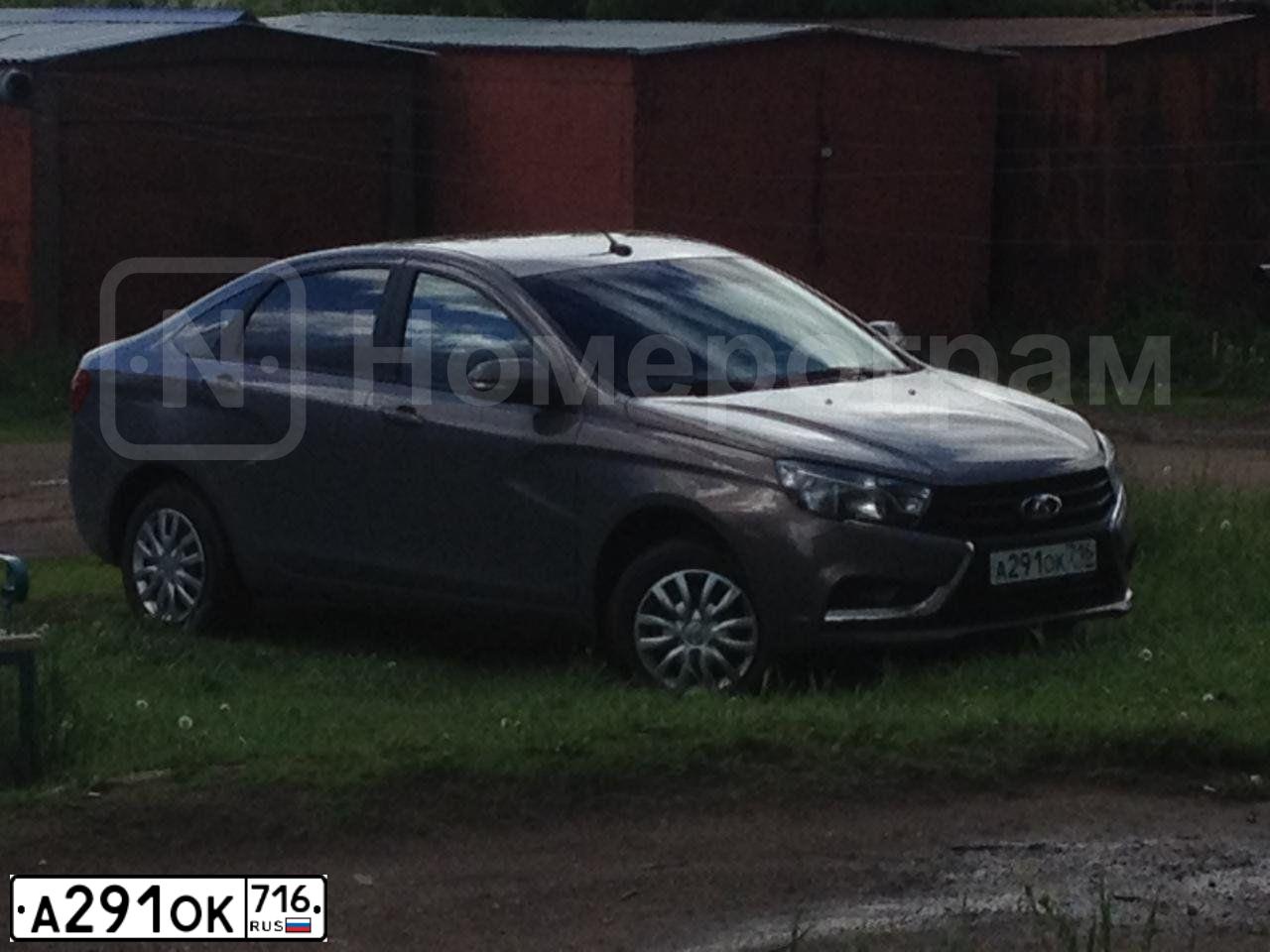 Фото автомобиля LADA VESTA, 2017 — госномер А291ОК716. Цвет: СЕРО-ГОЛУБОЙ