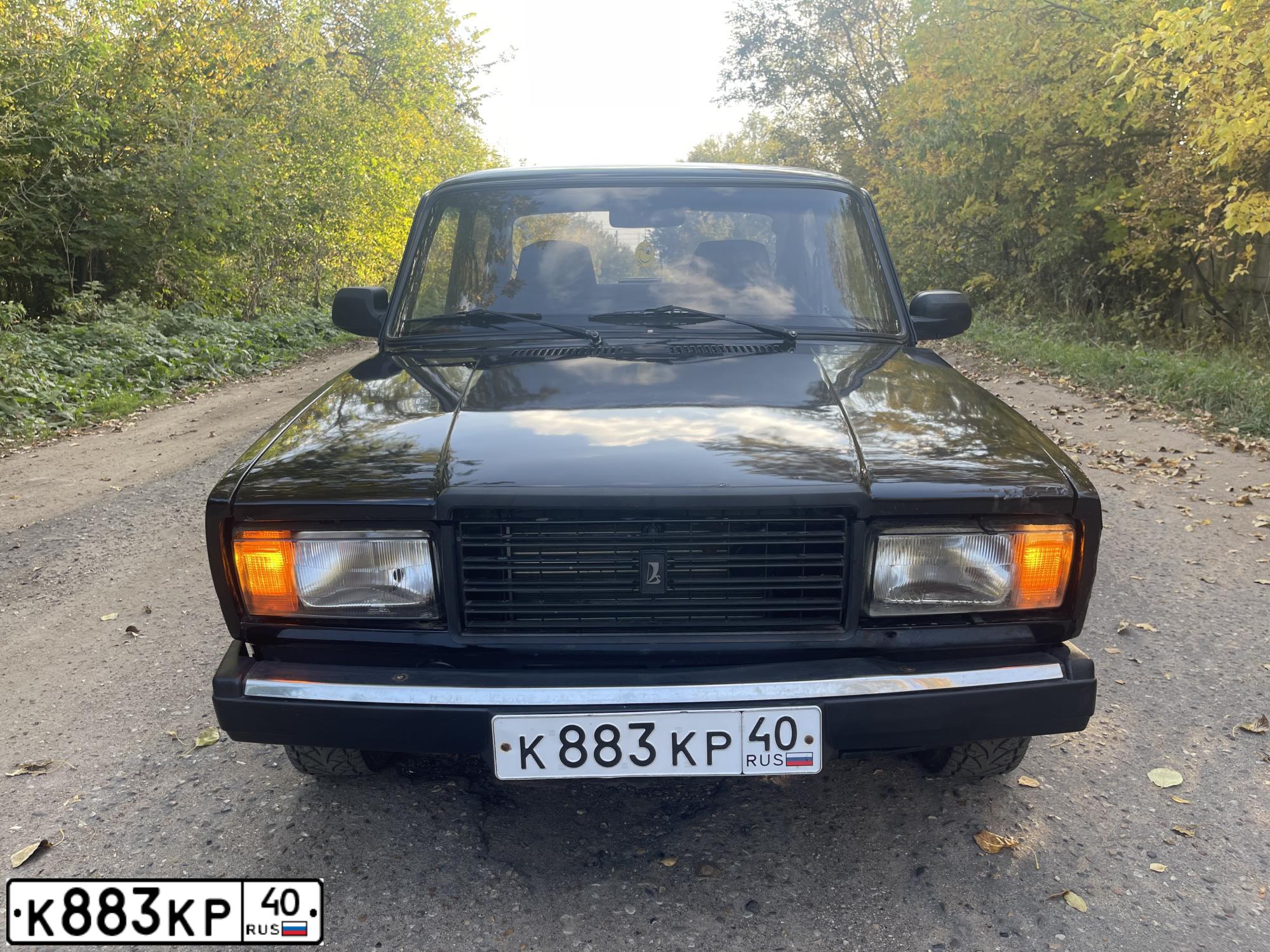 Фото автомобиля LADA 2107 LADA, 2008 — госномер К883КР40. Цвет: ЧЕРНЫЙ