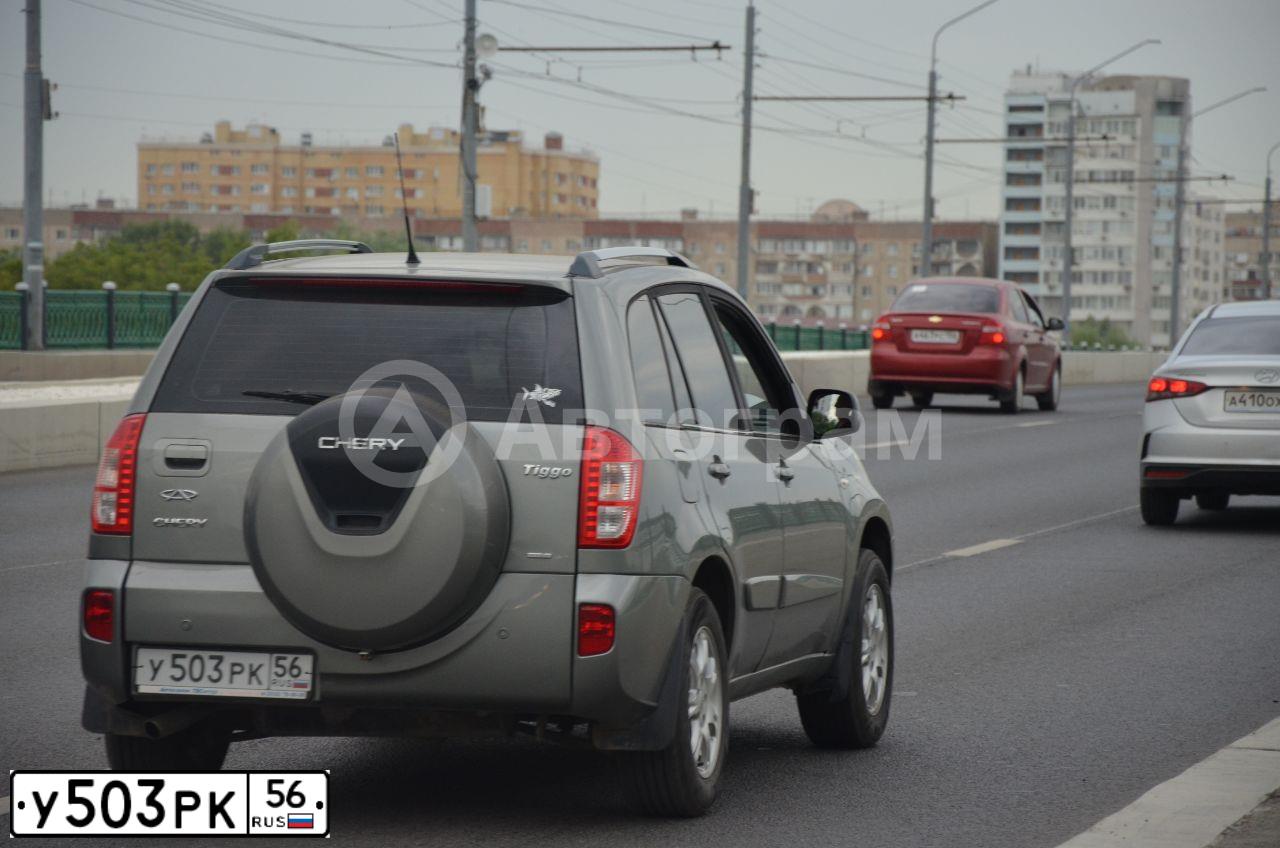 Фото автомобиля CHERY TIGGO, 2013 — госномер У503РК56. Цвет: Серый