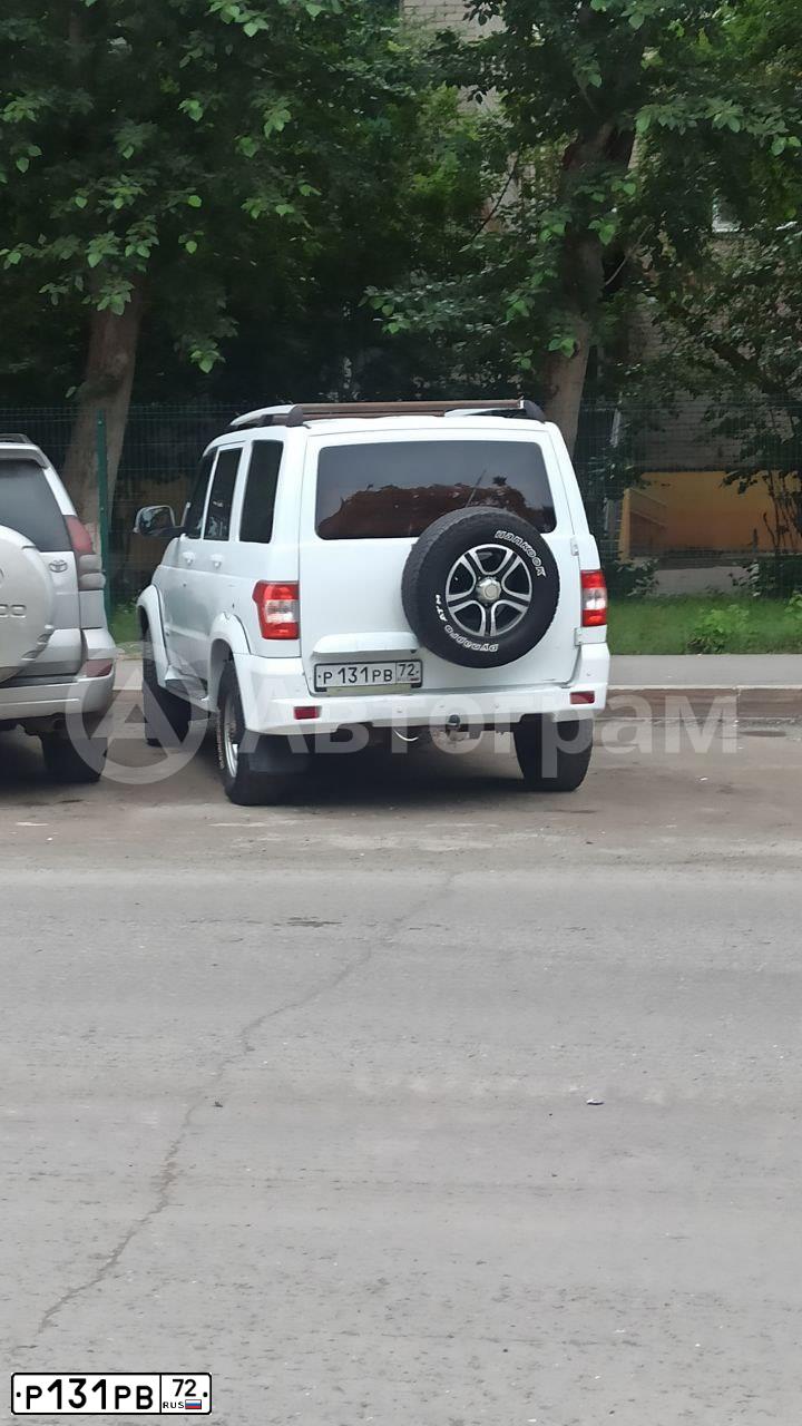 Фото автомобиля UAZ 3163 PATRIOT, 2014 — госномер Р131РВ72. Цвет: БЕЛЫЙ