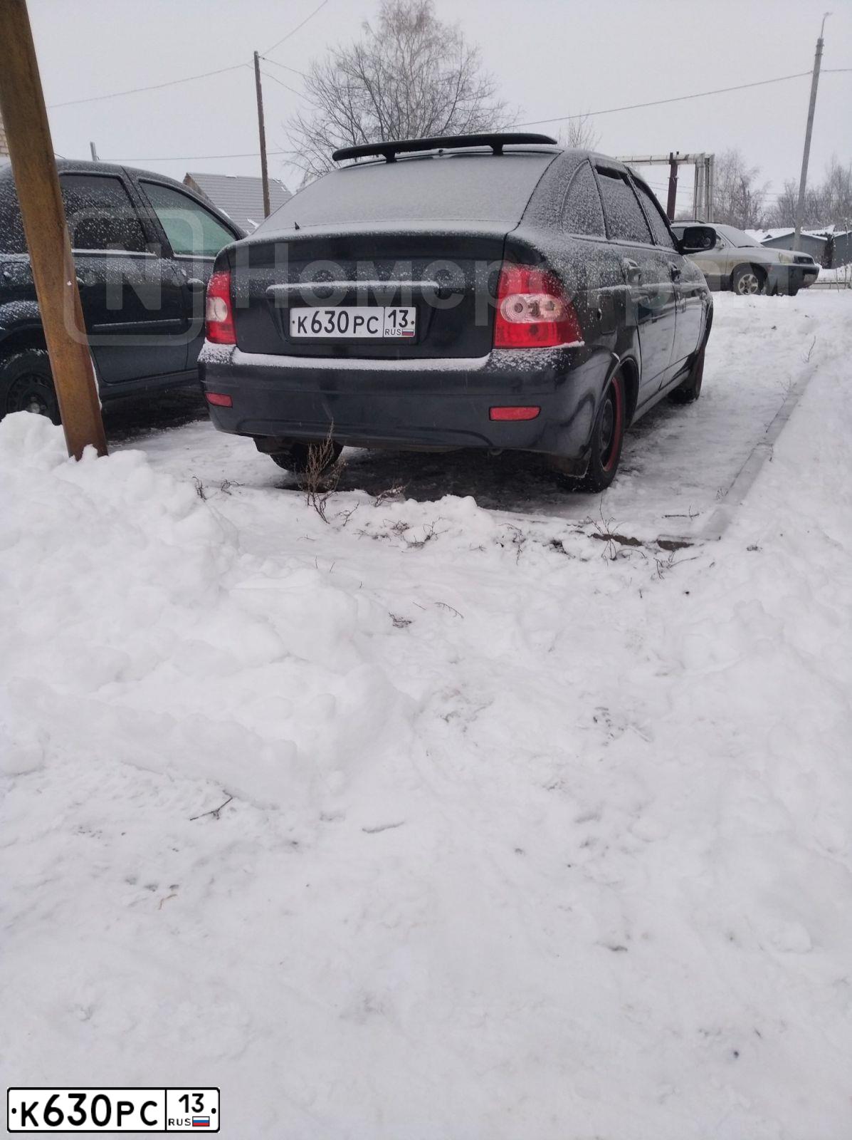 Фото автомобиля LADA 2172 PRIORA, 2008 — госномер К630РС13. Цвет: ГРАФИТОВЫЙ МЕТАЛЛИК
