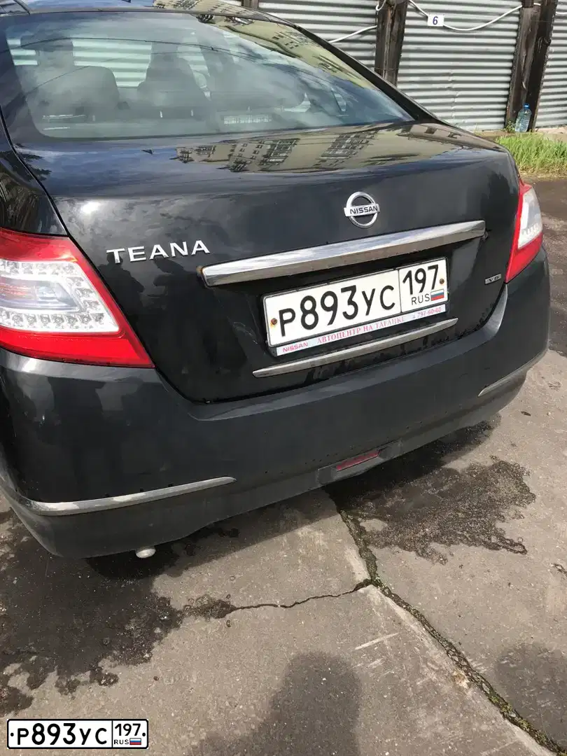 Фото автомобиля NISSAN TEANA, 2012 — госномер А355АЕ799. Цвет: ЧЕРНЫЙ