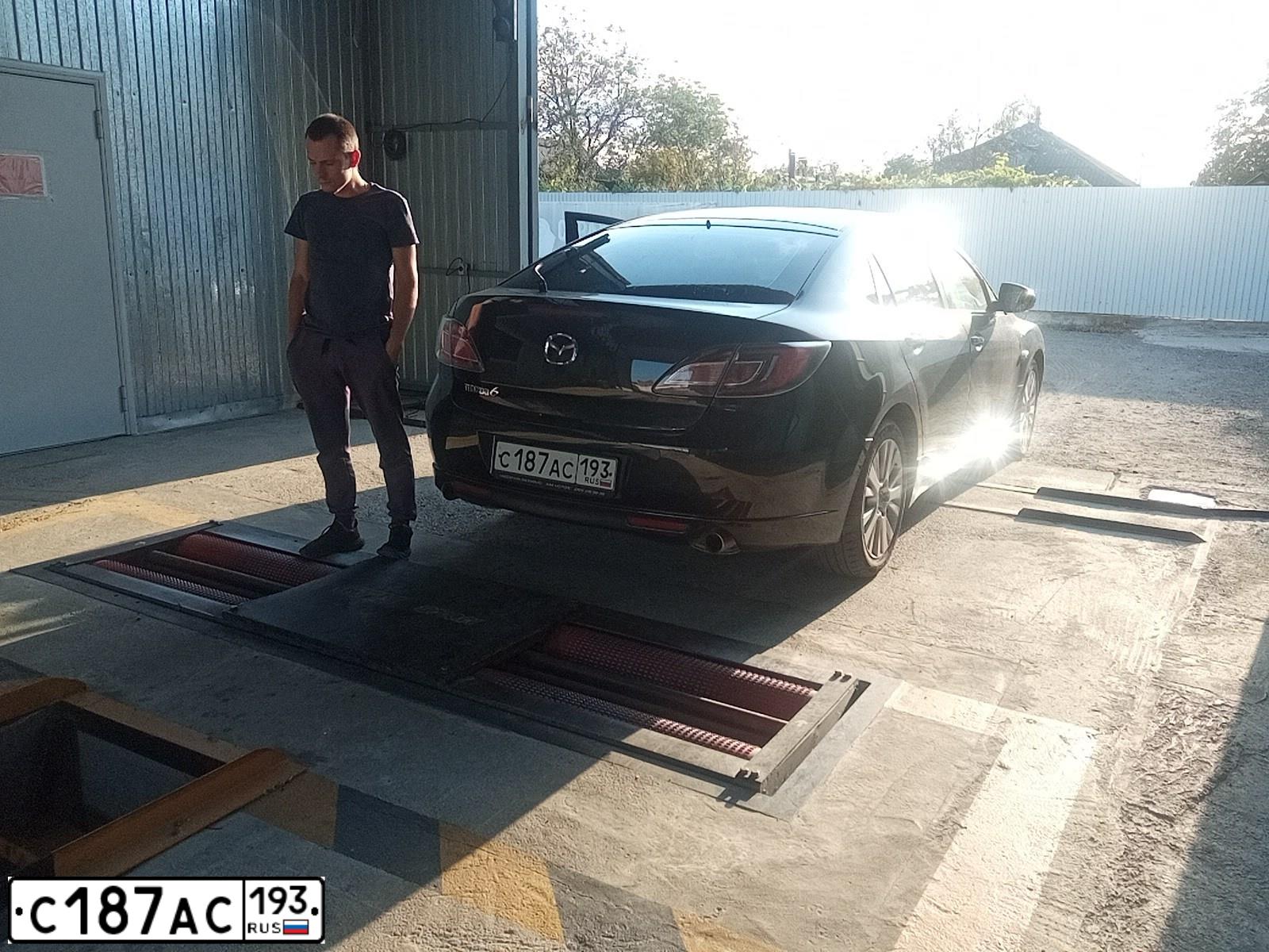 Фото автомобиля MAZDA 6, 2007 — госномер К575МТ123. Цвет: ЧЕРНЫЙ