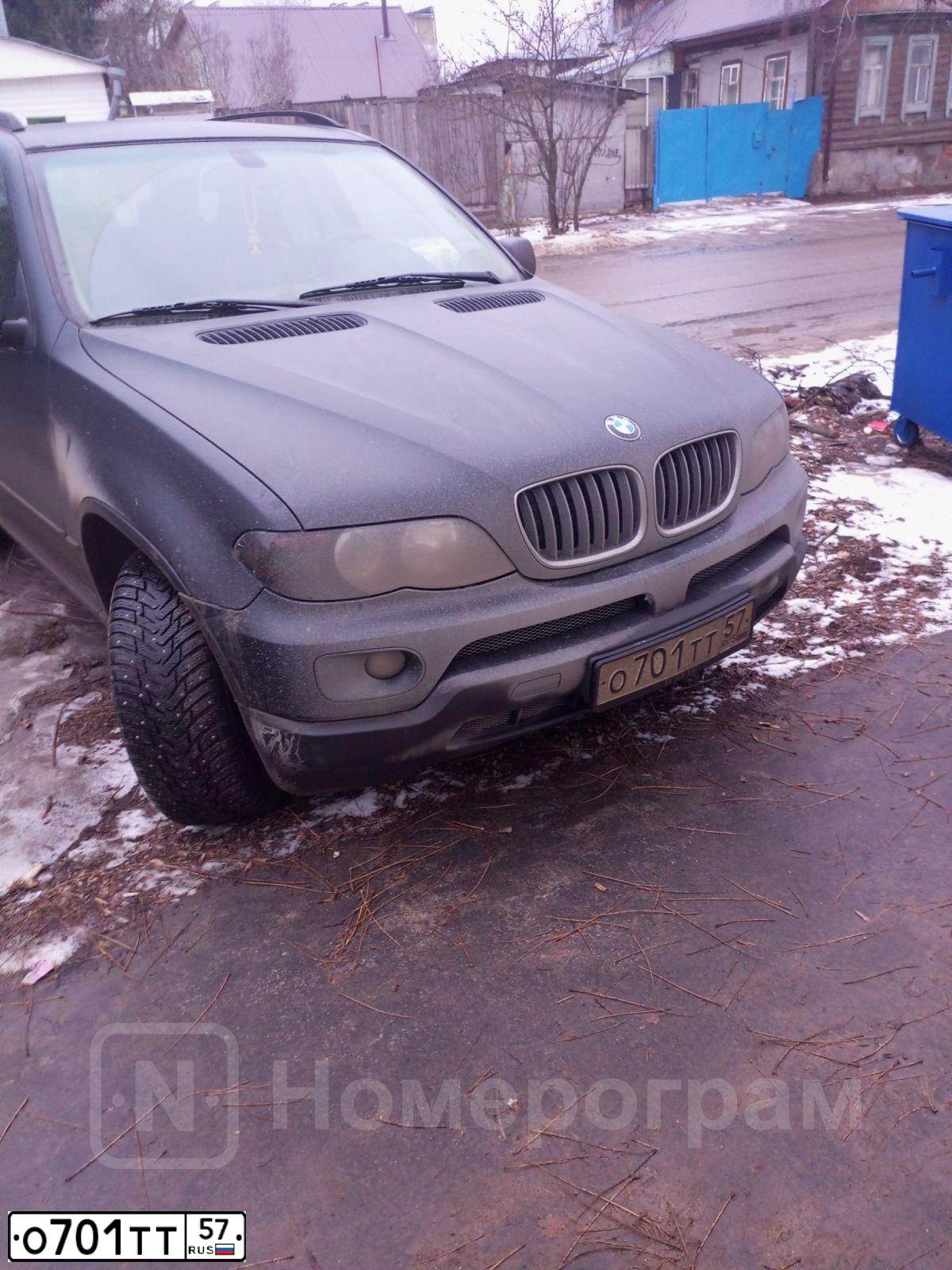 Фото автомобиля BMW X5, 2005 — госномер О701ТТ57. Цвет: ЧЕРНЫЙ
