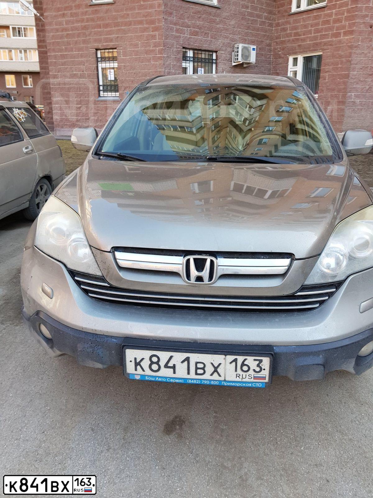 Фото автомобиля HONDA CR-V, 2008 — госномер К841ВХ163. Цвет: Серый