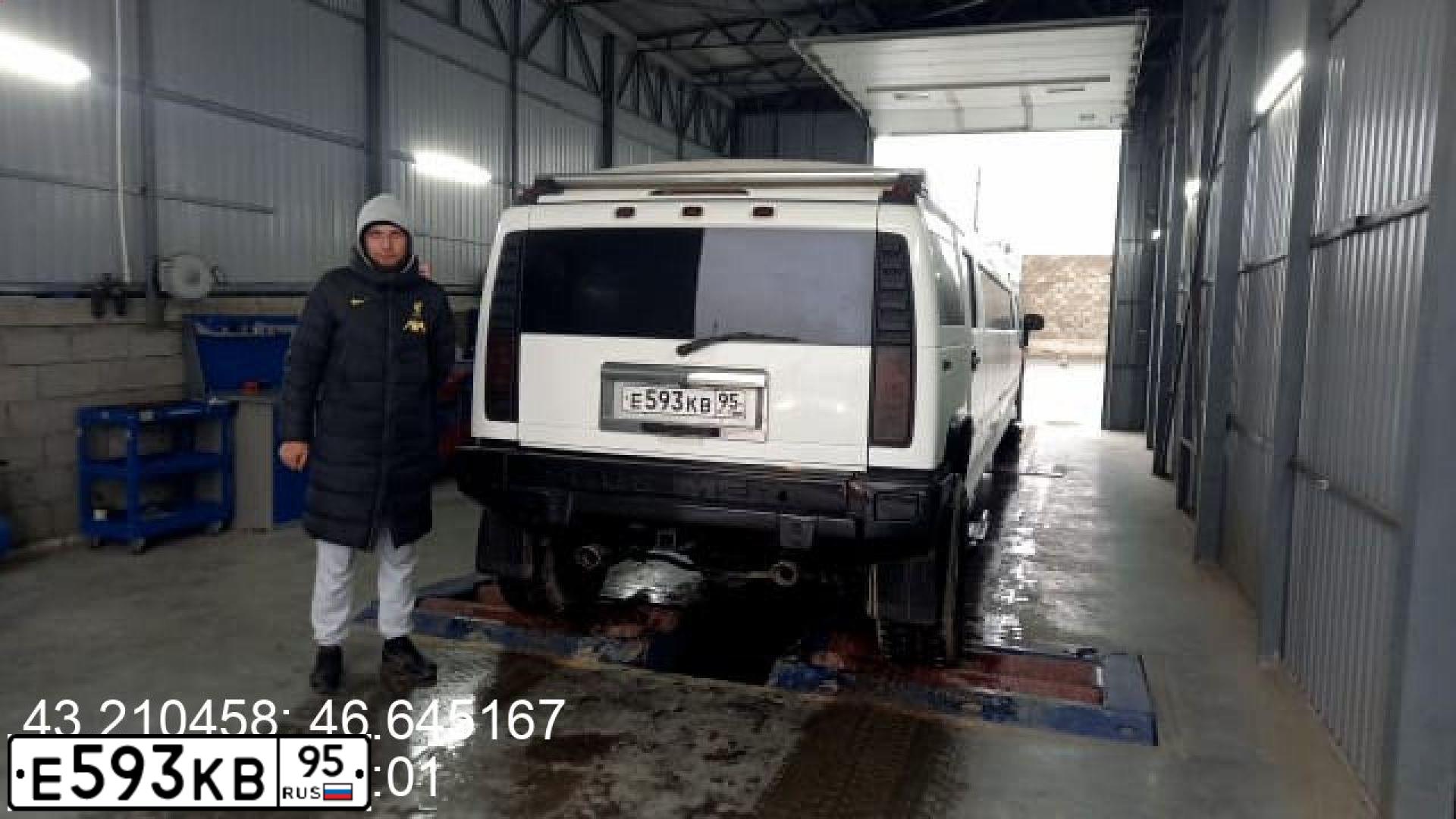 Фото автомобиля HUMMER H2, 2006 — госномер У781ЕС05. Цвет: Белый