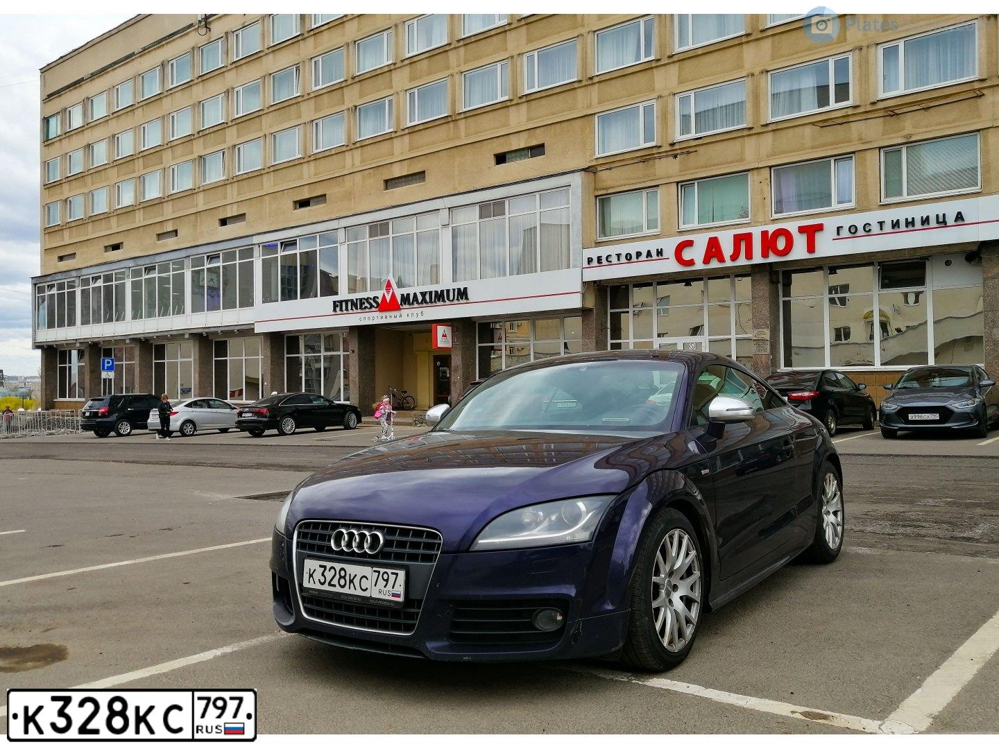 Фото автомобиля AUDI TT, 2009 — госномер К328КС797. Цвет: ФИОЛЕТОВЫЙ