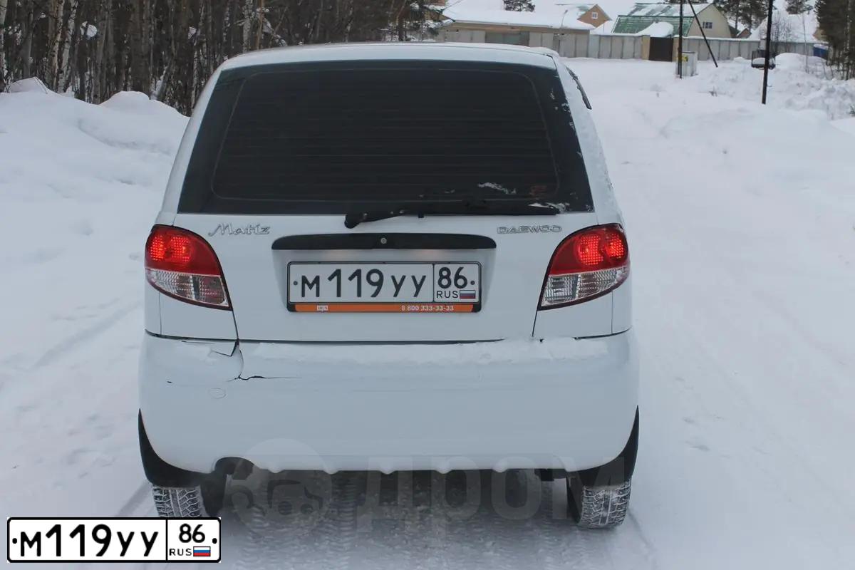 Фото автомобиля DAEWOO MATIZ, 2011 — госномер М119УУ86. Цвет: БЕЛЫЙ