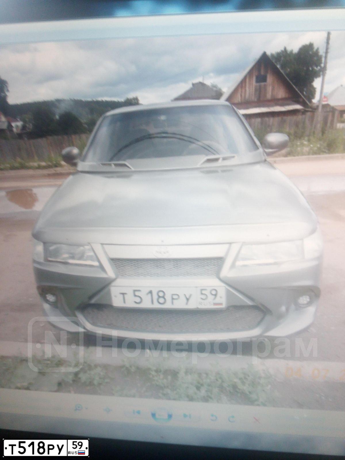 Фото автомобиля LADA 2110, 2001 — госномер Т518РУ59. Цвет: СЕРЕБРИСТО-СЕРО-ЗЕЛЕНЫЙ