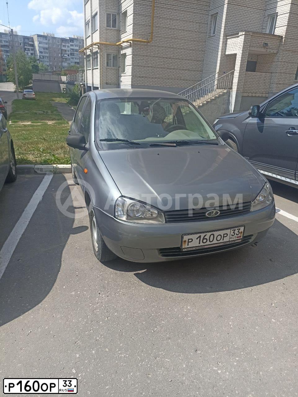 Фото автомобиля LADA 1119 KALINA, 2008 — госномер Р160ОР33. Цвет: ТЕМНО-СЕРЫЙ