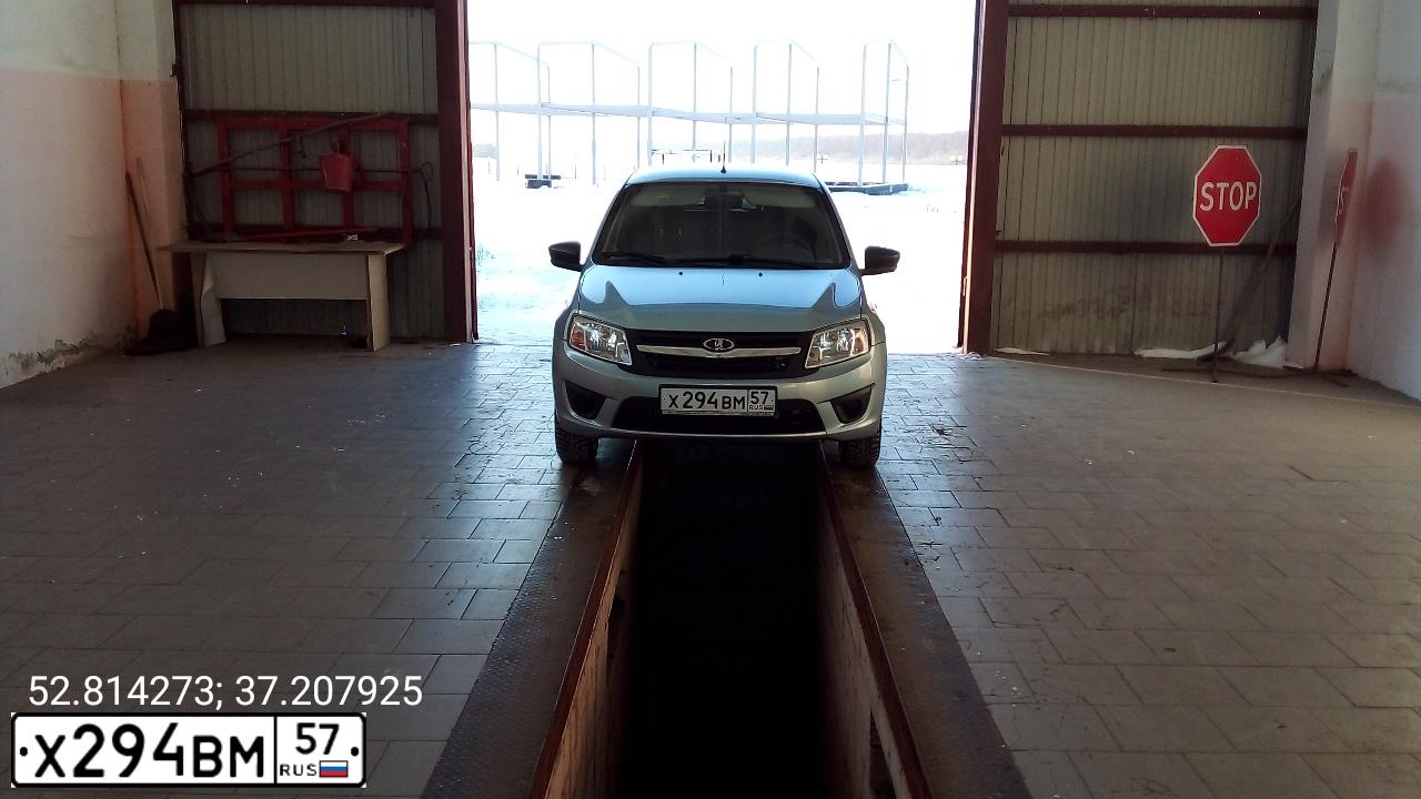 Фото автомобиля LADA 2191 GRANTA, 2017 — госномер Х294ВМ57. Цвет: ГОЛУБОЙ