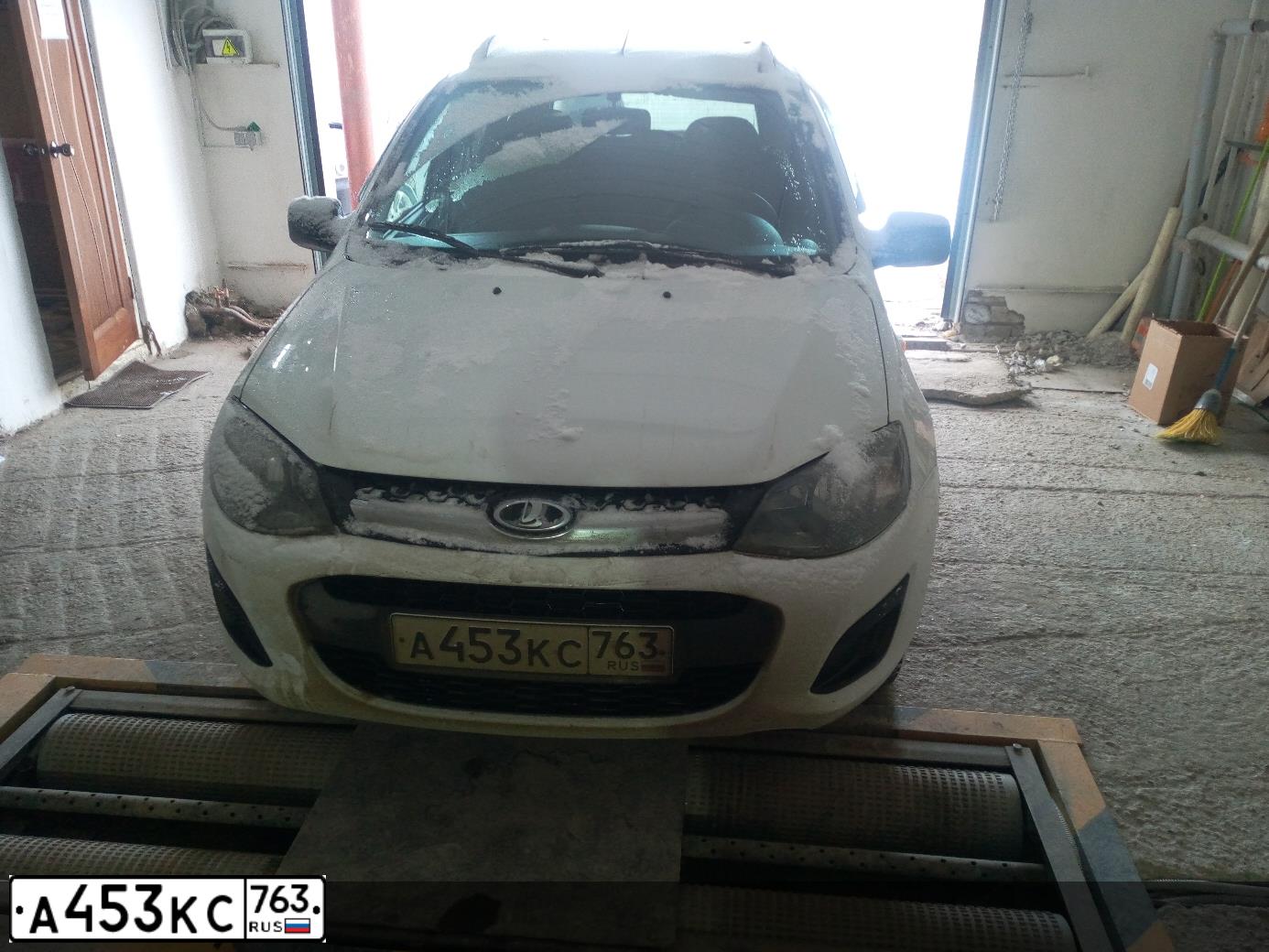 Фото автомобиля LADA 2194 KALINA, 2015 — госномер Н676ЕР73. Цвет: Белый