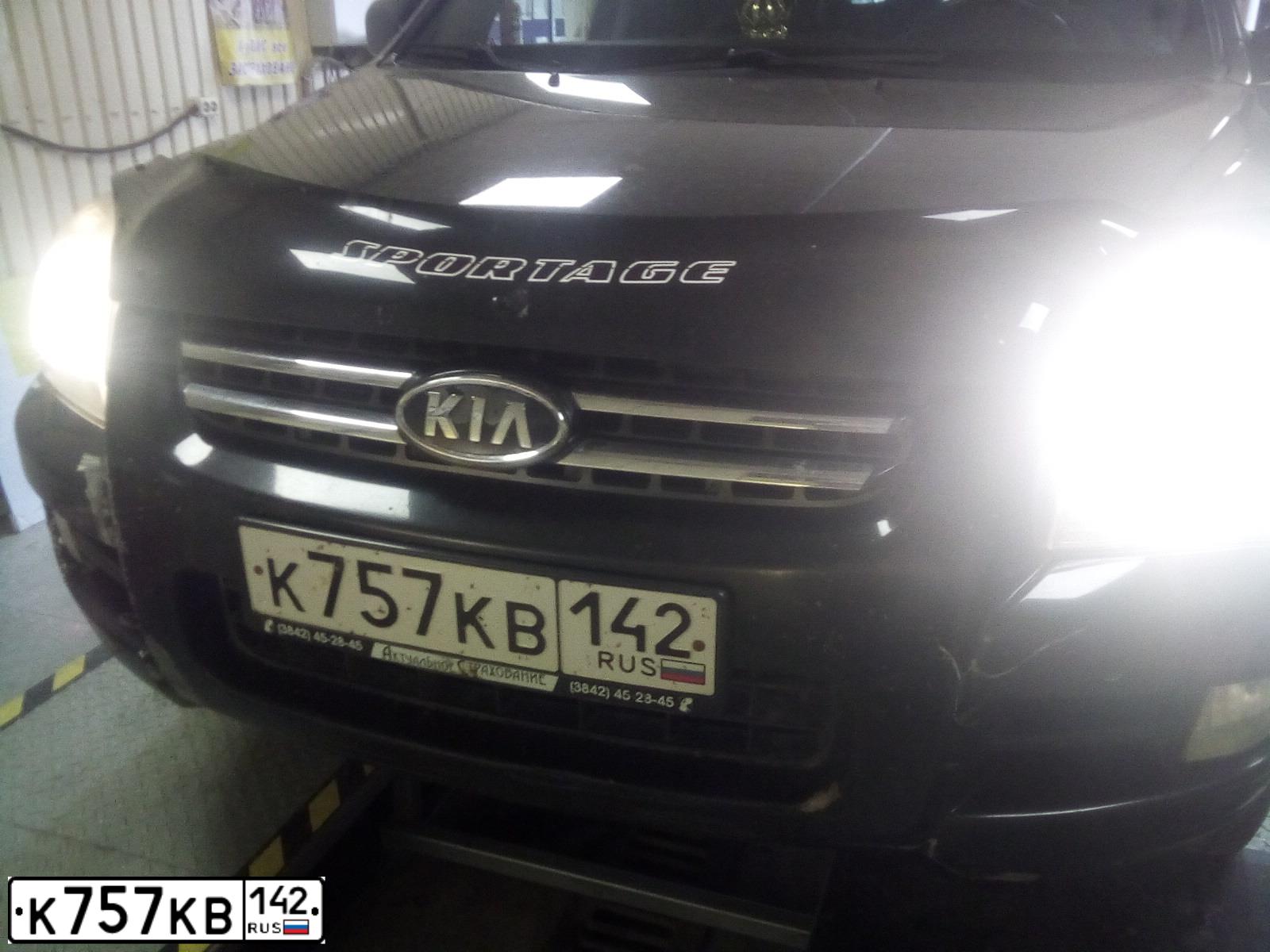 Фото автомобиля KIA SPORTAGE, 2007 — госномер К757КВ142. Цвет: ЧЕРНЫЙ