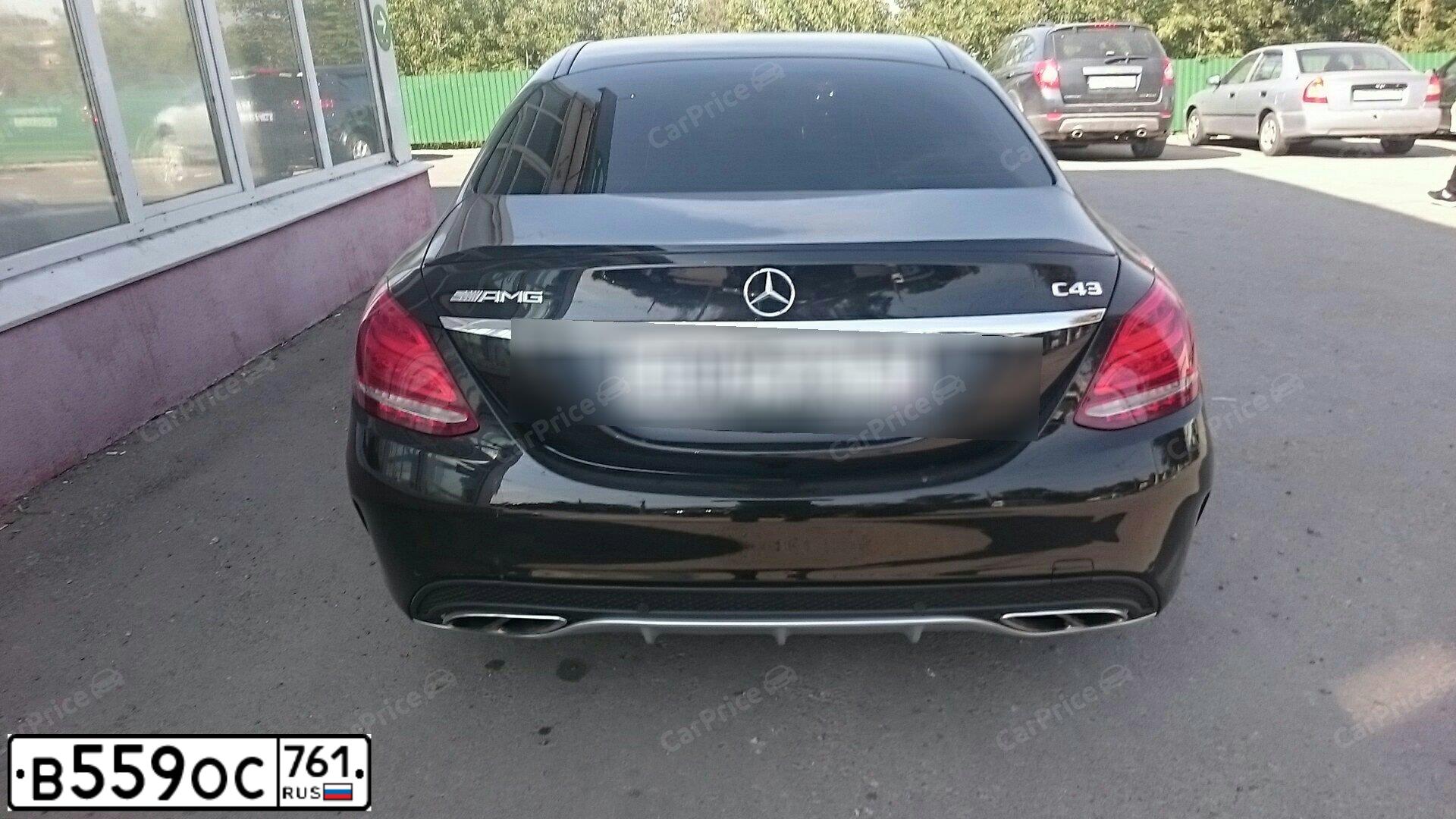 Фото автомобиля MERCEDES C-KLASSE, 2016 — госномер В559ОС761. Цвет: ЧЕРНЫЙ