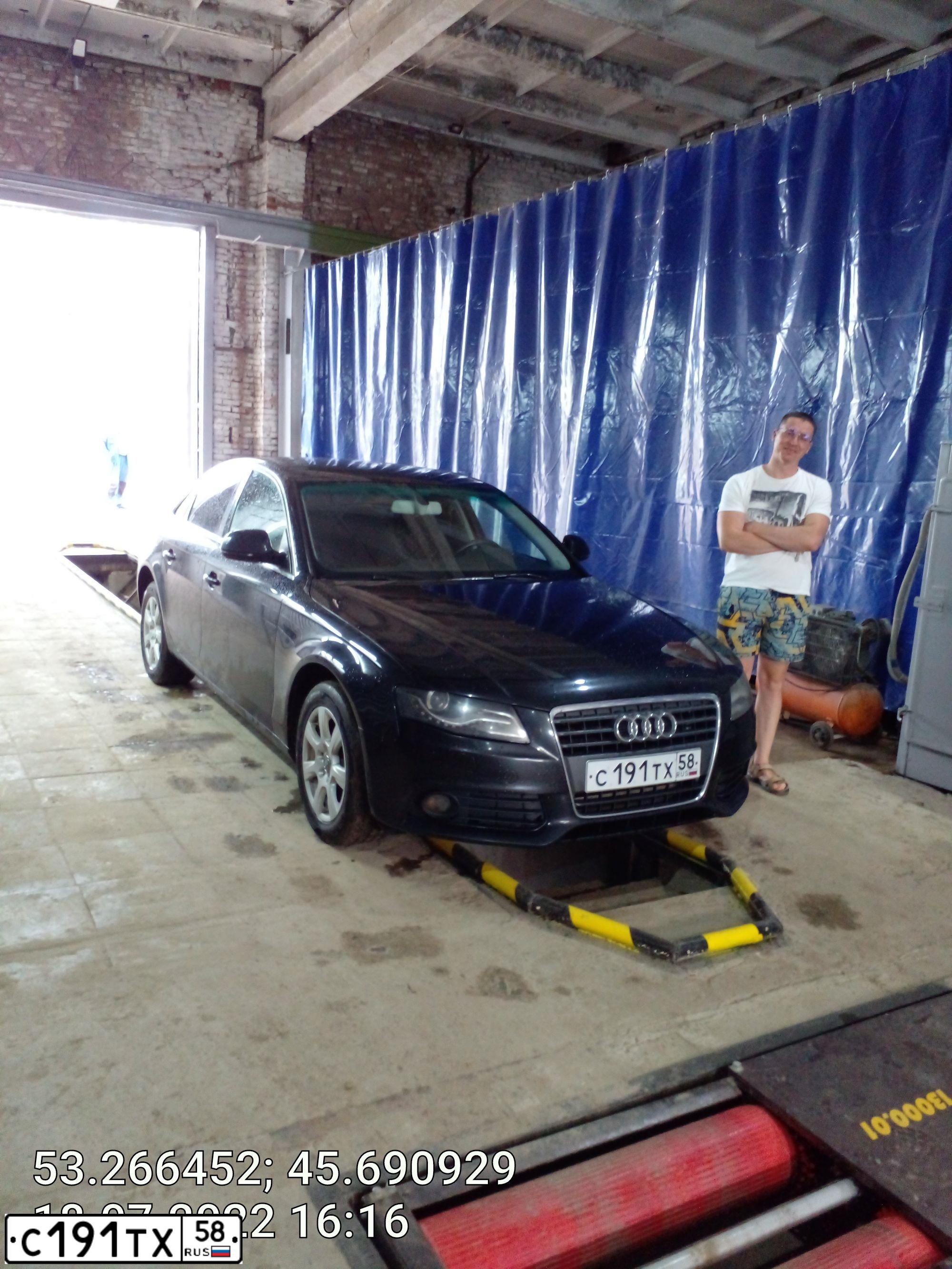 Фото автомобиля AUDI A4, 2008 — госномер С191ТХ58. Цвет: ЧЕРНЫЙ
