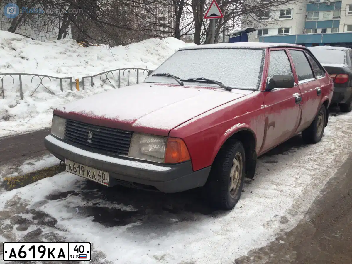 Фото автомобиля AZLK MOSKWITSCH 2141, 1997 — госномер А619КА40. Цвет: Красный
