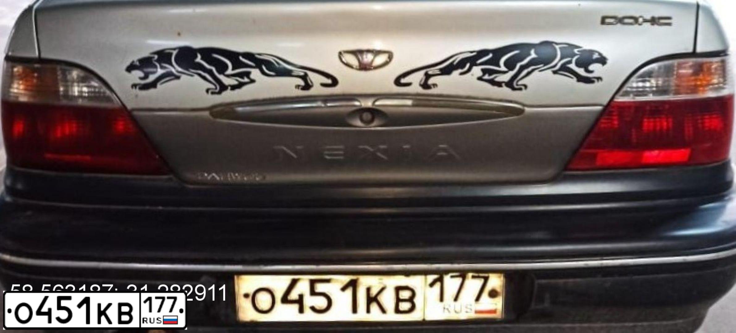 Фото автомобиля DAEWOO NEXIA, 2006 — госномер О451КВ177. Цвет: СЕРЫЙ МЕТАЛЛИК