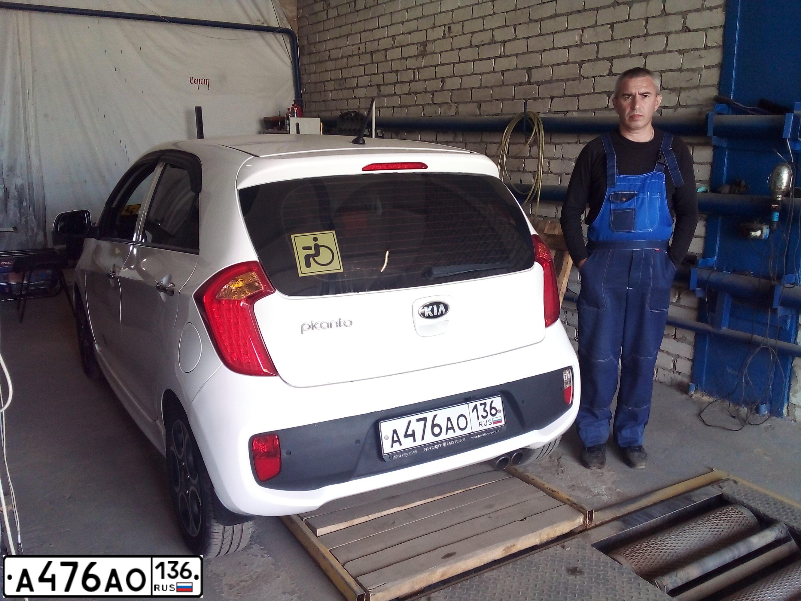 Фото автомобиля KIA PICANTO / MORNING, 2014 — госномер С700АН58. Цвет: Белый