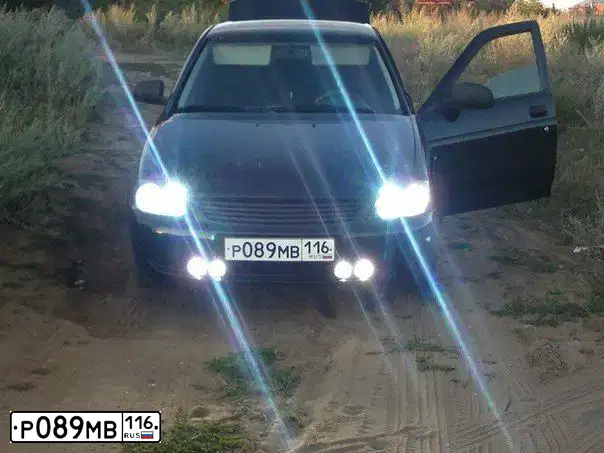 Фото автомобиля LADA 2170 PRIORA, 2010 — госномер О563НВ716. Цвет: Сине-Черный
