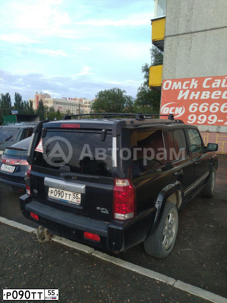 Фото автомобиля JEEP COMMANDER, 2007 — госномер Р090ТТ55. Цвет: ЧЕРНЫЙ