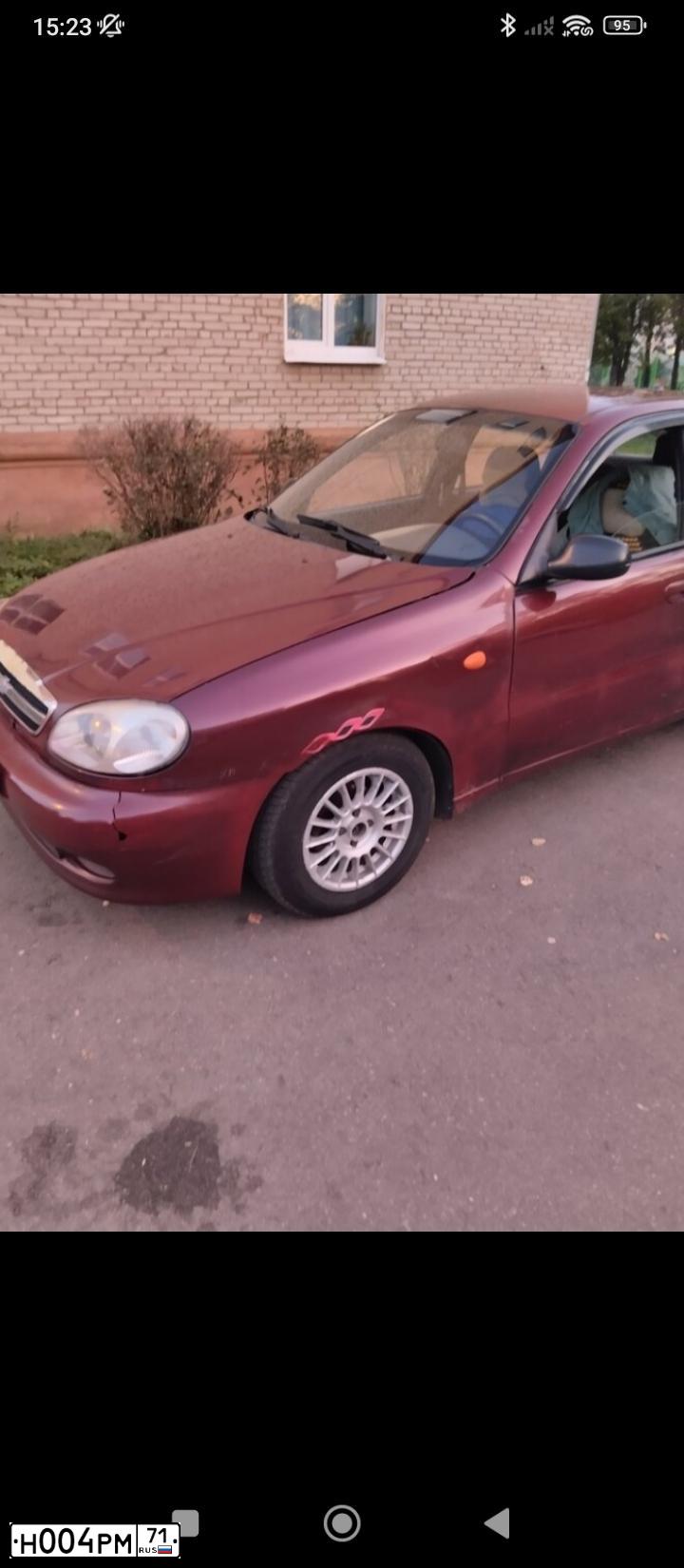 Фото автомобиля ZAZ LANOS, 2008 — госномер О770ВУ71. Цвет: Белый