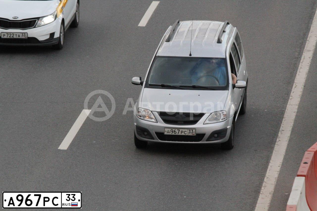 Фото автомобиля LADA LARGUS, 2014 — госномер А967РС33. Цвет: БЕЛЫЙ