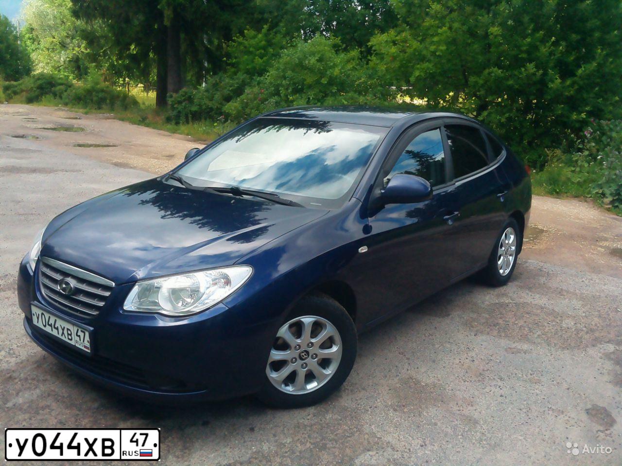 Фото автомобиля HYUNDAI ELANTRA, 2008 — госномер Е706КТ53. Цвет: СИНИЙ