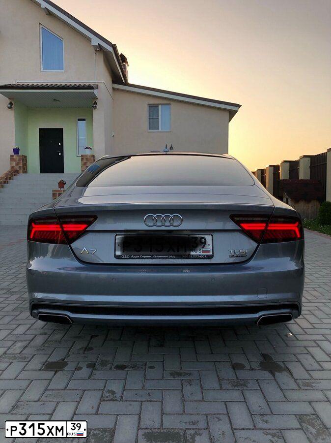 Фото автомобиля AUDI A7, 2016 — госномер С515ЕО39. Цвет: СЕРЫЙ