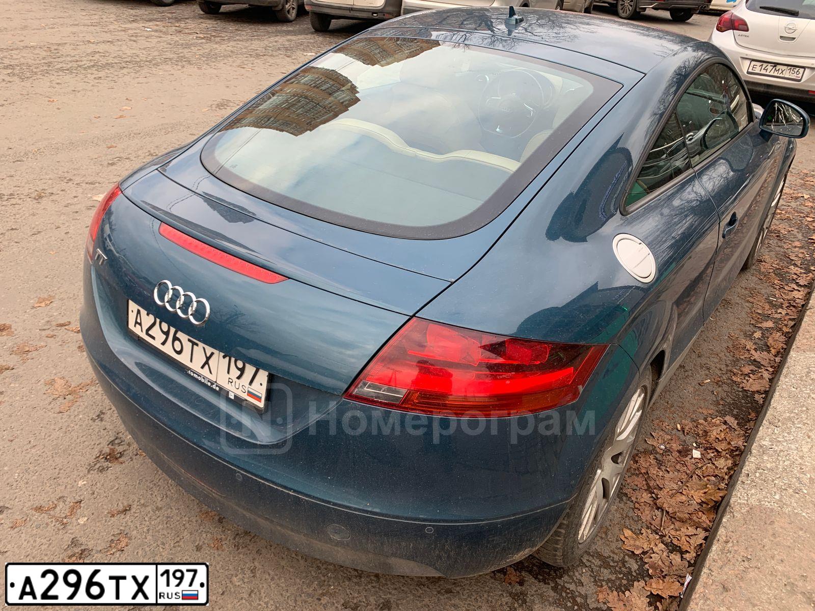Фото автомобиля AUDI TT, 2007 — госномер А296ТХ197. Цвет: СИНИЙ