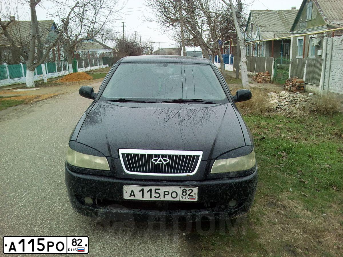 Фото автомобиля CHERY A15 AMULET, 2008 — госномер А115РО82. Цвет: ЧЕРНЫЙ