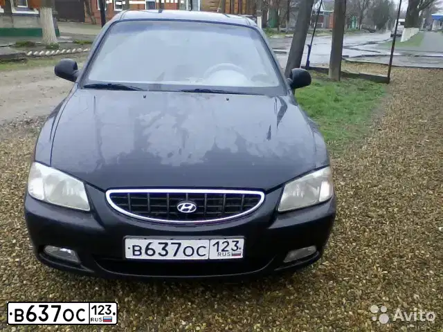 Фото автомобиля TAGAZ ACCENT, 2004 — госномер В637ОС123. Цвет: ЧЕРНЫЙ