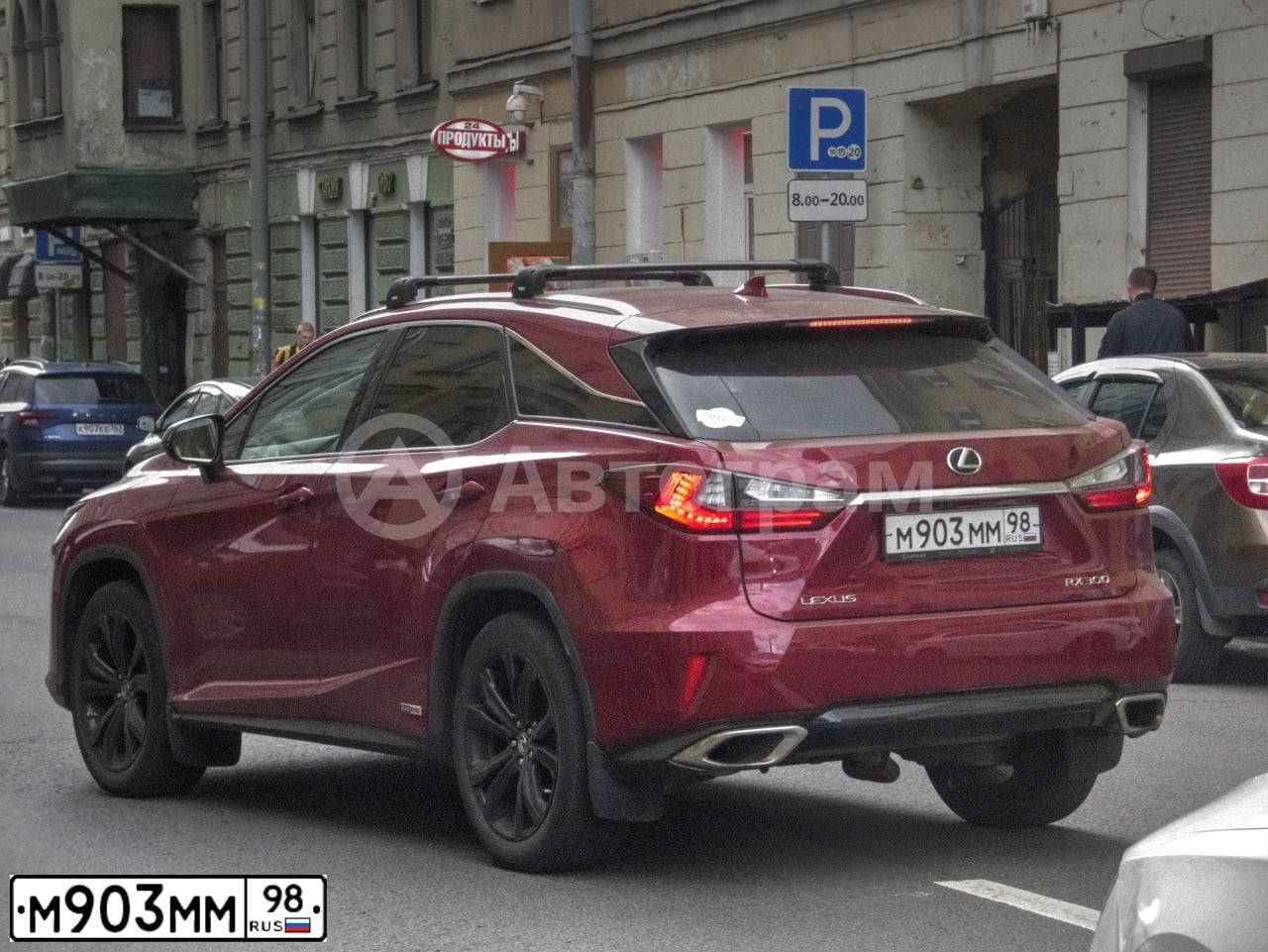 Фото автомобиля LEXUS S RX, 2018 — госномер М903ММ98. Цвет: КРАСНЫЙ
